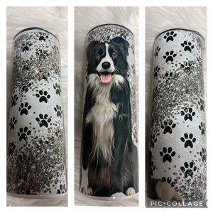 Brand new metal 20 ounce Tumblr border collie